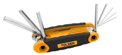 Набор шестигранников TOLSEN 5/64"-1/4" мм, дюймовые, складной, 9 предметов TT20098 - фото 402826