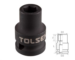 Головка торцевая ударная шестигранная TOLSEN 1/2", 11 мм TT18211 - фото 402895