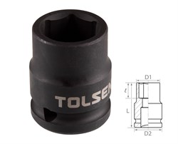 Головка торцевая ударная шестигранная TOLSEN 1/2", 17 мм TT18217 - фото 402901