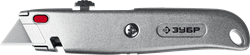 Универсальный металлический нож Зубр М24 с трапециевидным лезвием 09228