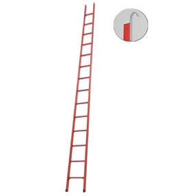 Лестница стеклопластиковая приставная Оникс ЛСП-5,0К крюки, h=5000мм - фото 418988