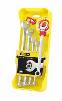 Набор из 5-ти комбинированных гаечных ключей Ratcheting Wrench 10-17мм Stanley 4-95-659