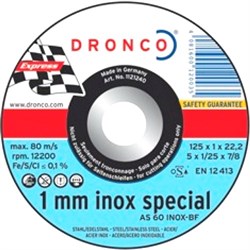 Отрезной круг по металлу AS 60 T Inox 115х1х22,23 DRONCO 1111240