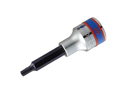 Насадка TORX L=80 мм T45 1/2" с отверстием KING TONY 403745