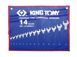 Комплект комбинированных ключей серии 1060, 8-24 мм, 14 предметов KING TONY 1215MRN01