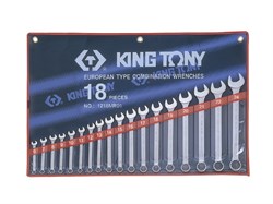 Комплект комбинированных ключей 6-24 мм 18 пр. KING TONY 1218MR01