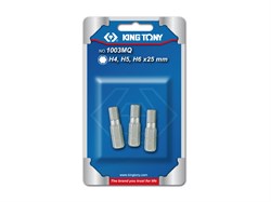 Набор вставок (бит) 1/4", Hex, 4, 5, 6 мм, 3 предмета KING TONY 1003MQ TONY - фото 675897