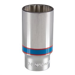 Головка торцевая глубокая двенадцатигранная 3/8", 24 мм KING TONY 323024M Tony - фото 678612