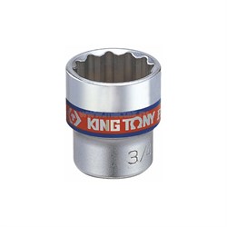 Головка торцевая стандартная двенадцатигранная 3/8", 3/8", дюймовая KING TONY 333012S TONY - фото 678665