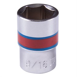 Головка торцевая стандартная шестигранная 3/8", 9/16", дюймовая KING TONY 333518S TONY - фото 678700