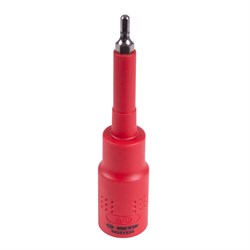 Насадка (бита) торцевая диэлектрическая 1/2", HEX, 4 мм, L = 120 мм KING TONY 4035VE04 TONY - фото 679592