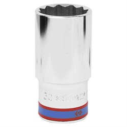Головка торцевая глубокая двенадцатигранная 1/2", 30 мм KING TONY 423030M TONY - фото 679729