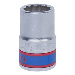 Головка торцевая стандартная двенадцатигранная 1/2", 15 мм KING TONY 433015M TONY - фото 679864