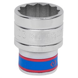 Головка торцевая стандартная двенадцатигранная 1/2", 23 мм KING TONY 433023M TONY - фото 679878