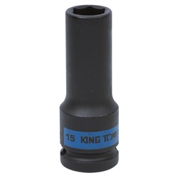 Головка торцевая ударная глубокая шестигранная 1/2", 15 мм KING TONY 443515M TONY - фото 680033