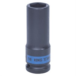 Головка торцевая ударная глубокая шестигранная 1/2", 18 мм KING TONY 443518M TONY - фото 680036