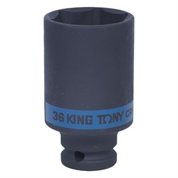 Головка торцевая ударная глубокая шестигранная 1/2", 36 мм KING TONY 443536M TONY - фото 680057
