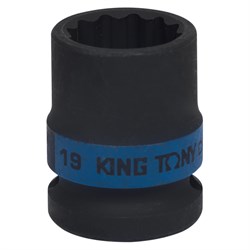 Головка торцевая ударная двенадцатигранная 1/2", 19 мм KING TONY 453019M TONY - фото 680116