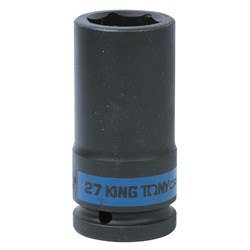 Головка торцевая ударная глубокая шестигранная 3/4", 27 мм KING TONY 643527M TONY - фото 680686