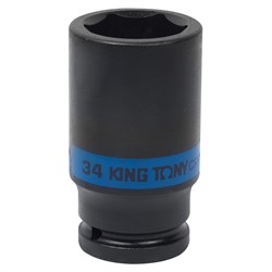 Головка торцевая ударная глубокая шестигранная 3/4", 34 мм KING TONY 643534M TONY - фото 680692