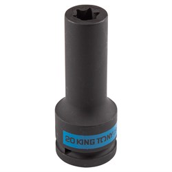 Головка торцевая ударная глубокая TORX Е-стандарт 3/4", E20, L = 110 мм KING TONY 647520M TONY - фото 680722