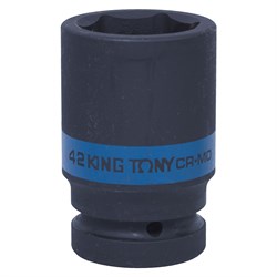Головка торцевая ударная глубокая шестигранная 1", 42 мм KING TONY 843542M TONY - фото 681609