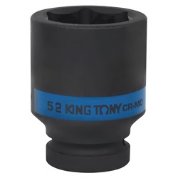 Головка торцевая ударная глубокая шестигранная 1", 52 мм KING TONY 843552M TONY - фото 681614