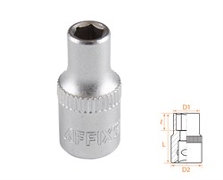 Головка торцевая стандартная шестигранная 1/4", 5 мм AFFIX AF00020005 AF00020005 - фото 682373