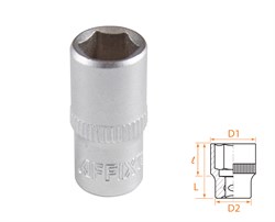 Головка торцевая стандартная шестигранная 1/4", 8 мм AFFIX AF00020008 AF00020008 - фото 682376