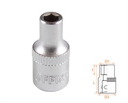 Головка торцевая стандартная шестигранная 1/4", 4,5 мм AFFIX AF00020045 AF00020045 - фото 682383