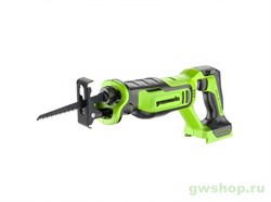 Пила сабельная аккумуляторная GREENWORKS GPT-BLRS-1, 24V, бесщеточная без АКБ и ЗУ Greenworks 1200607 - фото 684098