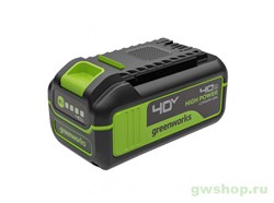 Аккумулятор 4 Ah Greenworks High Power 40V G40HP4 Greenworks 2958507 - фото 685572