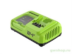 Зарядное устройство ультрабыстрое GREENWORKS G24C8 24V, 8A Greenworks 2958707 - фото 685582