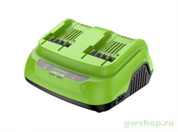Зарядное устройство ультрабыстрое GREENWORKS G24X2C8 24V, 8A Greenworks 2958807 - фото 685586
