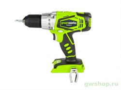 Дрель-шуруповерт ударная аккумуляторная 24V GREENWORKS G24CD Greenworks 3801107,32037 - фото 685818
