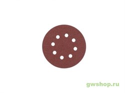 Шлифовальный круг  8 отверстий 125 мм/ зерно 40 (25шт) Greenworks 4932371470 - фото 686485