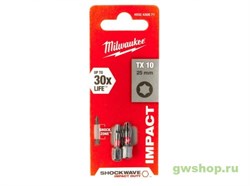 Биты для шуруповерта  Shockwave Impact Duty TX10 х 25 мм Greenworks 4932430871 - фото 686540