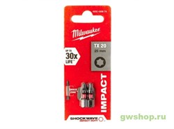 Биты для шуруповерта  Shockwave Impact Duty TX20 x 25 мм Greenworks 4932430874 - фото 686543