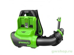 Воздуходув ранцевый аккумуляторный GREENWORKS 40V GD40BPG2 с АКБ 4 Ач и ЗУ Greenworks 2408107UB - фото 687477