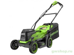Газонокосилка аккумуляторная GREENWORKS 24V GD24X2LM361 с 2хАКБ 4Ач и ЗУ Greenworks 2520707UD - фото 687970