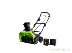 Снегоуборщик GREENWORKS GD60ST 60V (51 см) бесщёточный аккумуляторный с АКБ 6 А/ч и ЗУ Greenworks 2602407UF - фото 688062