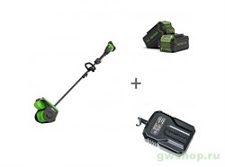 Аккумуляторная снегоуборочная лопата Greenworks GD40SS2+ Аккумулятор G-MAX G40B4 + Зарядное устройство-слайдер G40UCM2M Greenworks 2603107UB - фото 688161