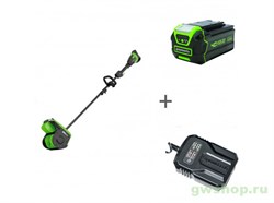 Аккумуляторная снегоуборочная лопата Greenworks GD40SS2 + Аккумулятор GREENWORKS G40B5 + Зарядное устройство-слайдер G40UCM2M Greenworks 2603107UG - фото 688168