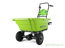 Тележка садовая самоходная 106 л G-MAX 40V GREENWORKS G40GC с АКБ 5 Ач и ЗУ Greenworks 7400007K5 - фото 688485