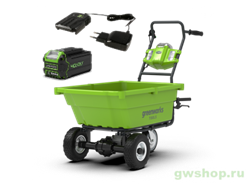 Тележка садовая самоходная G-MAX 40V GREENWORKS G40GCK4 c АКБ 4АЧ и ЗУ Greenworks 7400007UB - фото 688494