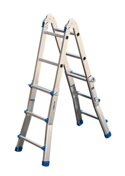 Алюминиевая шарнирная телескопическая лестница Алюмет Classic 4x3 ТТ 43 - фото 689067
