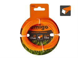 Леска для триммеров Amigo 70804 "Витой квадрат" 1,5 мм 15м - фото 691753