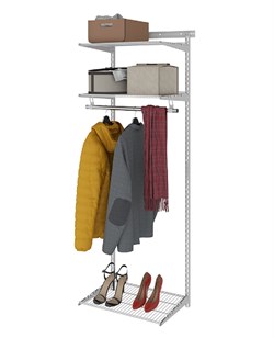 Гардеробная система ПРАКТИК Basic G60 белая S70199913401 - фото 709493