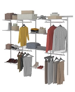 Гардеробная система ПРАКТИК Max G240 белая S70199919601 - фото 709533