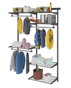 Гардеробная система ПРАКТИК Optima G120 графит S70299916515 - фото 709550